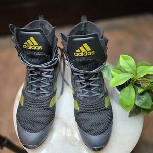 Adidas Men's Black and Yellow Athletic Shoes